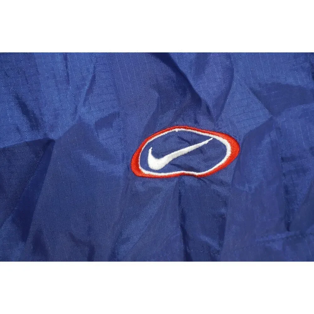 Vintage Nike Youth XL Blue Nylon Track Shorts Swoosh Logo Y2K Athletic